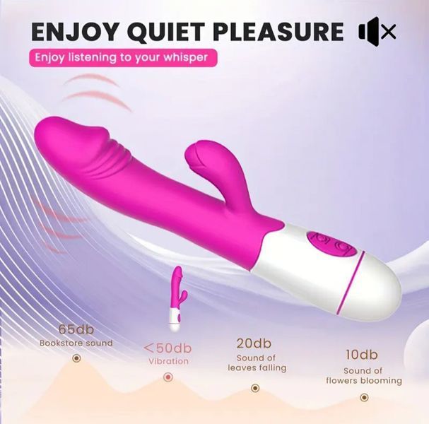 Vibrator-iepure multifuncțional, stimulator pentru punctul G și clitoris, cu penetrare și masaj. 2800189909 foto
