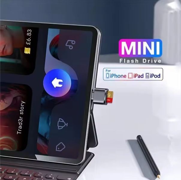 Адаптер для читання Micro TF SD-карт, конвертер для Iphone Ipad OTG в Micro SD 2520906655 фото