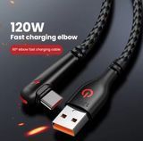 Кабель USB Type-C для швидкого заряджання Huawei Mate (1 метр), 90 градусів, чорний 2480788785 фото