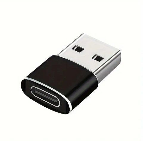 Перехідник з USB на Type-C OTG, USB Type-C. Чорний 2829380869 фото