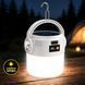 Кемпінговий ліхтар 2-в-1 на сонячній батареї та USB, 360&deg; LED, з підвісом і дисплеєм заряду 3150215983 фото 1