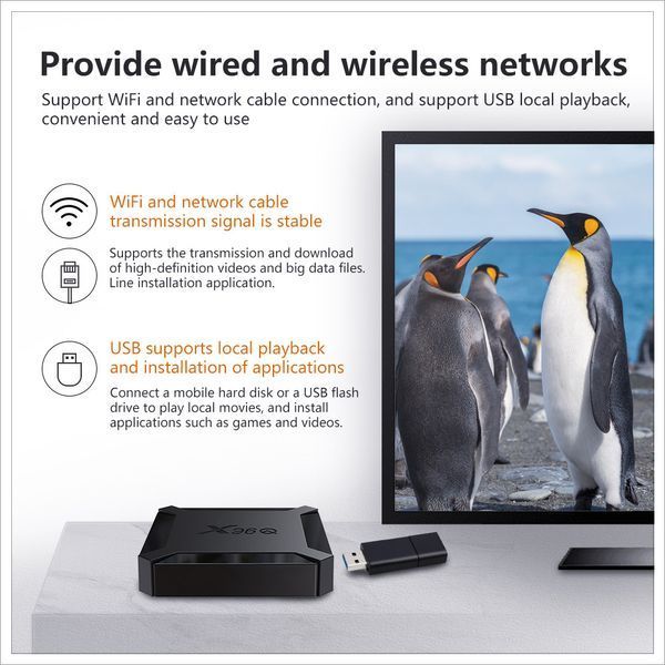 Медіаплеєр X96Q Android 10 TV Box (2GB RAM + 16 GB ROM, 4K UHD, Wi-Fi) 2649912835 фото