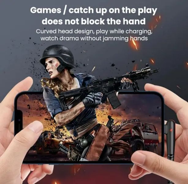 Кабель USB Type-C для швидкого заряджання Huawei Mate (2 метра), 90 градусів, чорний 2554736546 фото